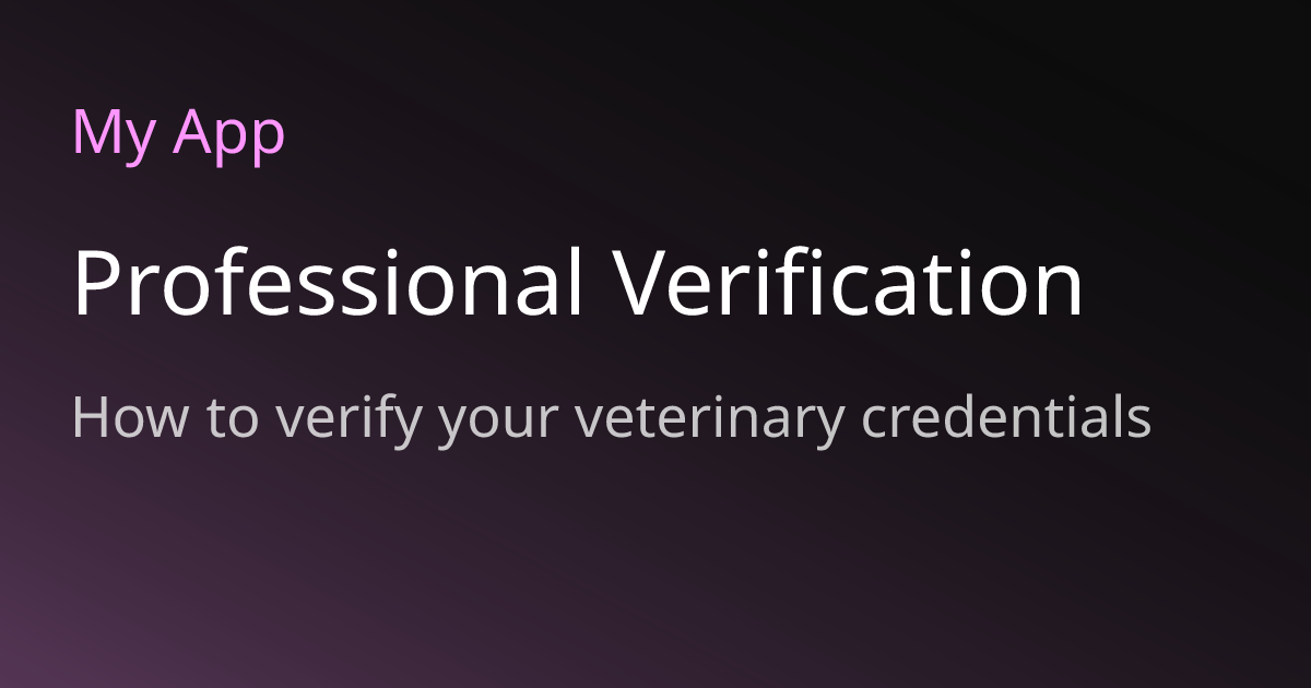 Professional Verification
